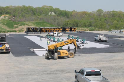 membrane at drilling site